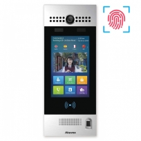 R29CT - IP Touchscreen Door Intercom Unit with secure Face Recognition and Fingerprint Reader, Silver